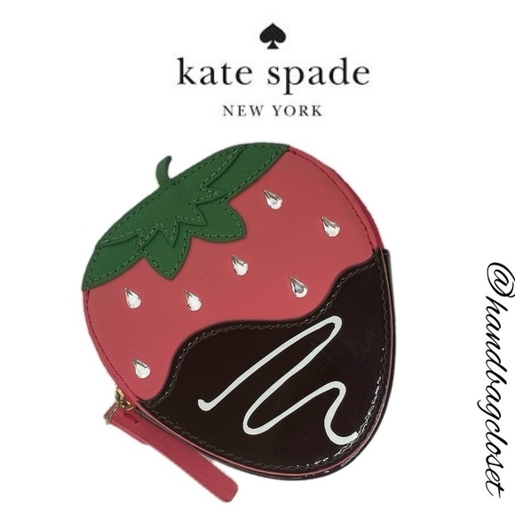 Kate Spade Crème De La Crème Strawberry 🍓🍓🍓 Coin Purse Bag - Picture 2 of 13